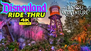 TIANA’S BAYOU ADVENTURE DISNEYLAND RIDETHRU 4K EveningNighttime Front Row POV Anaheim California [upl. by Icyac]