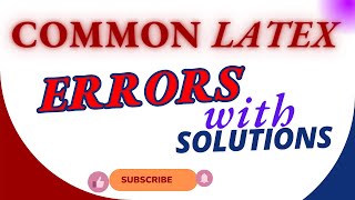 Common Errors in LaTeX with Solutions latextutorial tutorial latex educationalvideos [upl. by Ophelia]