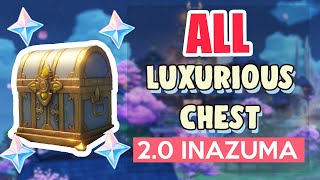 ALL LUXURIOUS CHESTS IN 20 INAZUMA LOCATIONS  Genshin Impact [upl. by Assyli334]