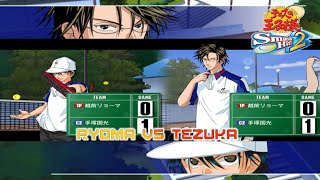 Prince of Tennis Smash Hit 2 Ryoma Echizen vs tezuka kunimitsu [upl. by Vonni289]