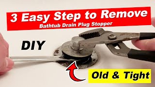 How To Easily Remove Bathtub Drain Plug Stopper  Remove Popup Stopper WATCO Popup Shower Drain [upl. by Alla]