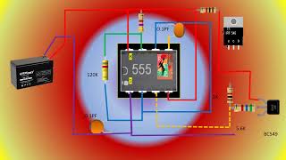 How to make inverter 555 IC 12v to 220v [upl. by Ulick935]