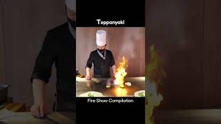 Teppanyaki Show Fire Compilation [upl. by Sabanrab]