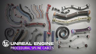 SciFi Spline Cables 2 Unreal Engine 4 Asset [upl. by Ramsay]