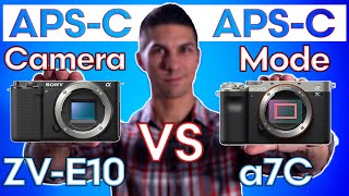 APSC Camera VS Full Frame in APSC MODE Sony ZVE10 amp a7C – Should you use APSC Mode [upl. by Hamel]