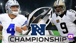 Cowboys vs Saints Conference Championship Highlights [upl. by Llerut485]