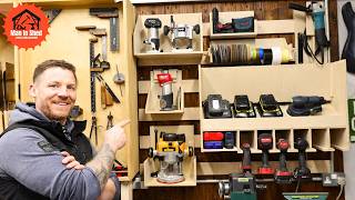 Workshop Upgrades With a French Cleat Tool Wall and Power Tool Charging Station [upl. by Slaohcin]