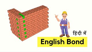 one brick wall in english bond  how to draw a one brick wall step by step in 3D [upl. by Saiasi]