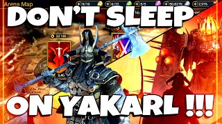 YAKARL destroys FIREKNIGHT hard and ARENA Raid Shadow Legends [upl. by Wivinah590]