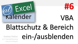 Excel  Projektkalender  VBA  Feiertage ausblenden  Teil 6 [upl. by Odrareg]