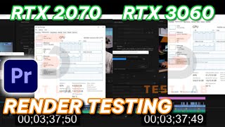 RTX 2070 vs RTX 3060  Premiere Pro render testing [upl. by Aicilic227]