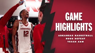 Highlights Arkansas Razorbacks Defeat Texas AampM  RAZORBACK BASKETBALL [upl. by Kciredohr]