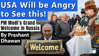 USA Will be Angry to See PM Modis Grand Welcome in Russia  Putin and PM Modis video goes viral [upl. by Nylecyoj781]