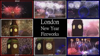 Happy New Year  20192012 LONDON Fireworks Compilation  MULTI REACTATHON [upl. by Wojcik]