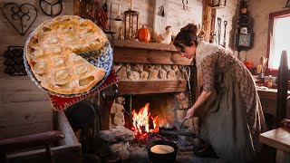 Making a Pumpkin Pie in 1796 IS HARD No Talking Real Historic Recipes Pumpkin Custard Pie [upl. by Hart]