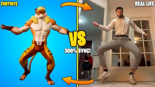 NEW FORTNITE DANCES in REAL LIFE Hugo Hilaire What You Want Line Dancin [upl. by Neelyhtak]