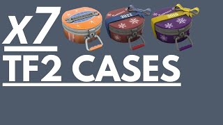 TF2 Unboxing 7 cosmetic cases [upl. by Daisie467]