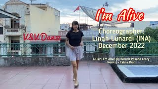 I’m Alive  Line Dance Choreo  Linah Lunardi [upl. by Aneelehs]