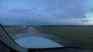 Pilots Eye Landing ILS 15 in Bale LFSB France with a Cessna P210 Silver Eagle [upl. by Llenej]