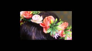 Elegant Floral Crown with Peach and Green Accents [upl. by Orren69]