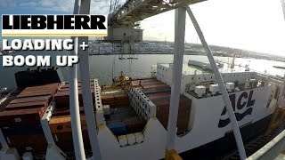 Loading the BIG ACL G4 work video  How to boom up a STS Gantry Crane Port of Antwerp ATLANTIC SAIL [upl. by Ellenig680]