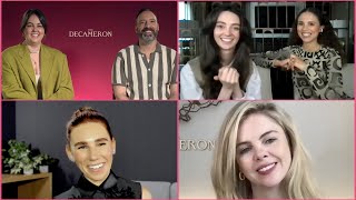 THE DECAMERON Cast Interview Tony Hale Zosia Mamet SaoirseMonica Jackson Tanya Reynolds Netflix [upl. by Alicec194]