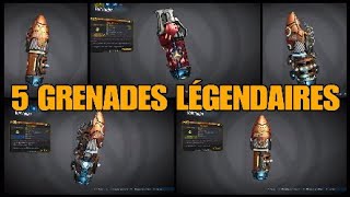 Borderlands 3  5 GRENADES LÉGENDAIRES À NE PAS RATER [upl. by Eynttirb106]