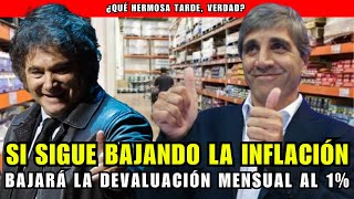 Milei anticipó que si la inflación sigue bajando se bajará la devaluación mensual al 1  ASN [upl. by Nivlak]