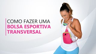 Como COSTURAR passo a passo uma BOLSA TRANSVERSAL ESPORTIVA  Fácil para iniciantes Faça você mesmo [upl. by Ramon924]