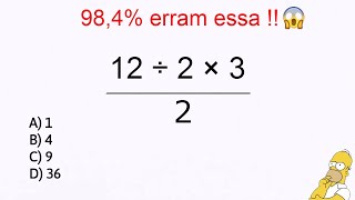 MATEMÁTICA BÁSICA QUE MUITOS vão errar❗❗ [upl. by Capone417]