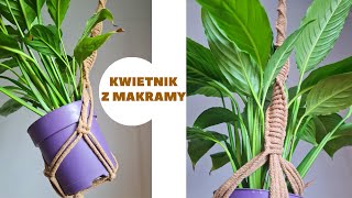 EASY  HOW TO MAKE A MACRAME PLANT HANGER step by step krok po kroku jak zrobić kwietnik z makramy [upl. by Coppock600]