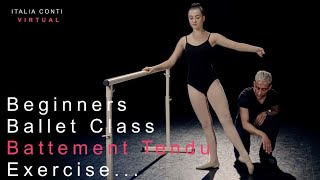 Basic Ballet Class 2  Battement Tendu  Basic Ballet Exercise  ITALIA CONTI VIRTUAL [upl. by Novikoff286]