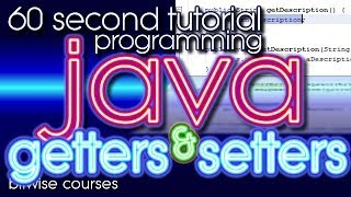 Java Programming in 60 Seconds Getter and Setter accessors  the Java alternative to C properties [upl. by Aimahc]