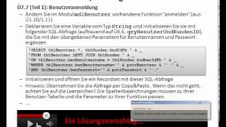 DB0708UE Datenbanken LE07 Recordset 08 Kombination mit SQLAbfragen [upl. by Forsyth]