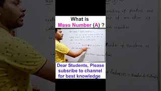 What is Mass Number or Nucleon Number A   What are Nucleons massnumber nucleon viral shorts [upl. by Sulienroc]