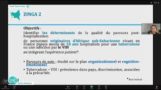 Post hospitalisation des patients migrants vivant avec le VIH ou la tuberculose  Dr Jeanne Goupil [upl. by Adivad]