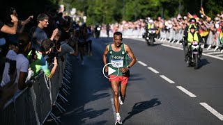 Tamirat Tola wins Mens Marathon Olympics Paris 2024 for Ethiopia Gold beating Bashir Abdi Silver [upl. by Iorgos623]