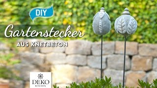 DIY hübsche Gartenstecker aus Knetbeton selbermachen How to Deko Kitchen [upl. by Mansur620]