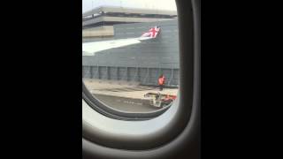 Virgin Atlantic flight reverses into blast fence at jfk  reaction from groundstaff [upl. by Mcgannon496]