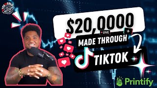 REACTION l 20000 Made Through TikTok With Printify [upl. by Stearne]