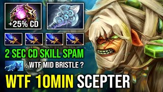 How to Solo Mid Bristleback in 737e with 10Min Scepter Unkillable Wind Waker Octarine Dota 2 [upl. by Tnilk]