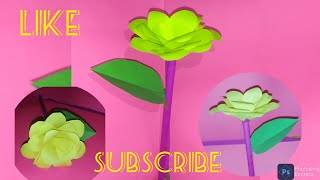 খুব সহজে কাগজ দিয়ে ফুল বানানো ।। khub sohoje kagoj diye ful banano ।। easy Pepar Flowerpapercraft [upl. by Burnight]