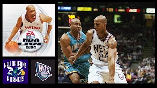 Nets vs Hornets  NBA Live 2004 [upl. by Oralle]