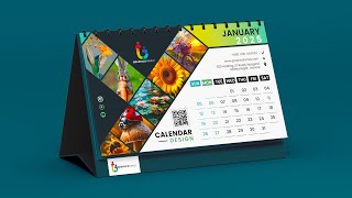 How to Design Creative Desk Calendar 2025 in Adobe Photoshop [upl. by Niwle]