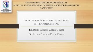 Monitorización de la presión intraabdominal [upl. by Levinson]