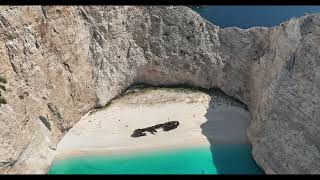 Stunning Drone View of Navagio Shipwreck Zakynthos 2023 Breathtaking Aerial Footage [upl. by Airahcaz]