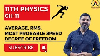 11th physics ch11 average rms most probable speed degree of freedom [upl. by Godewyn751]