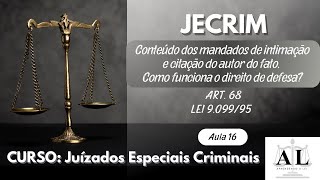 Juizado Especial Criminal JECRIM  Artigo por artigo  Art 68 da Lei 909995 [upl. by Akins]