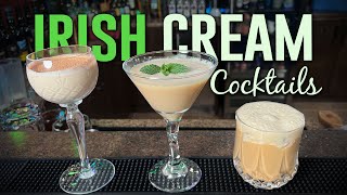 3 IRISH CREAM Cocktails for ST Patricks Day [upl. by Ahsilad]