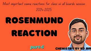 Rosenmund reaction class 12 aldehyde ketone and carboxylic acid [upl. by Ahsetan]